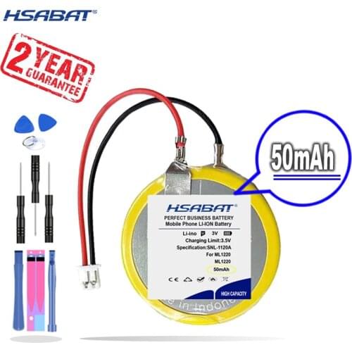 New Arrival [ HSABAT ] 50mAh ML1220 1220 3V Replacement Battery for rechargeable button cell