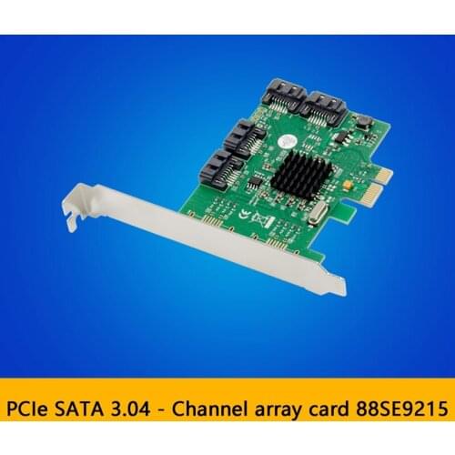 PCIe SATA3.0 Riser Card 9215 PCI-E X1 to SATA 3.0 Expansion Card 4XSATA Gen III 6Gb/S Adapter Card