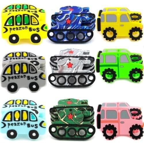 Transport Shape Teether Cute&Soft Teether Teething For Baby Chewable Chewing Toys For BPA Free Food Grade Silicone Pendants