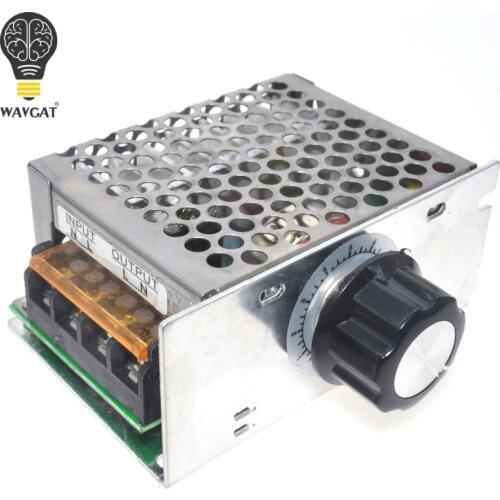 Professional Voltage Regulators 4000W 220V High Power SCR Speed Controller Electronic Voltage Regulator Governor Thermostat BS