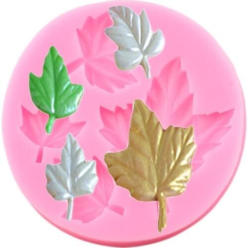 Autumn Maple Leaf Shape Silicone Mold Fondant 3D Cupcake Candy Chocolate Cake Decoration Baking Tool Moulds DIY Clay Resin Art