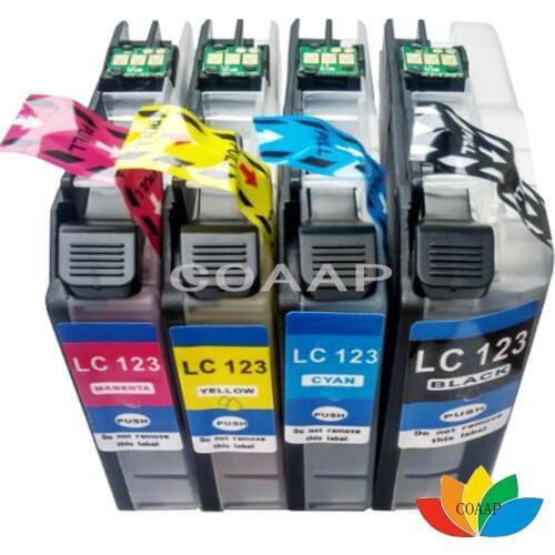 4pcs Compatible LC121 LC 123 LC123 ink cartridge For Brother DCP-J552DW/DCP-J752DW/MFC-J470DW/MFC-J650DW Inkjet Printer
