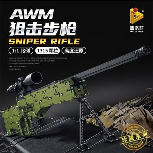 Military ww2 Technical Series Desert Eagle Pistol Handgun Uzi submachine Gun Model Building Blocks Kids Toys City Police SWAT