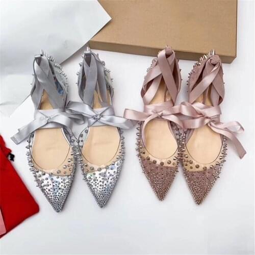 Womens Shoes New Fashion Casual Flats Pointed Toe Summer Shoes For Women Hot Sell Dress Shoes Luxury Brands Ankle Straps Shoes
