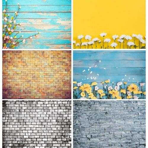ZHISUXI Vinyl Custom Photography Backdrops Brick Wall& wood planks Theme Photo Studio Background FK91025-06