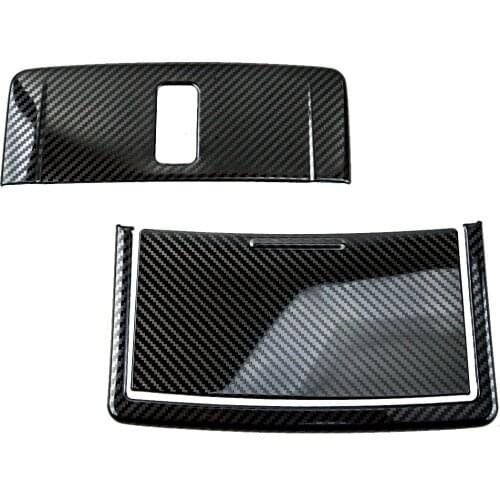 1 Set Interior Front Reading Light Lamp Cover Trim Stainless Steel Car Carbon Fiber Style Fit for Nissan Altima 2020 2019