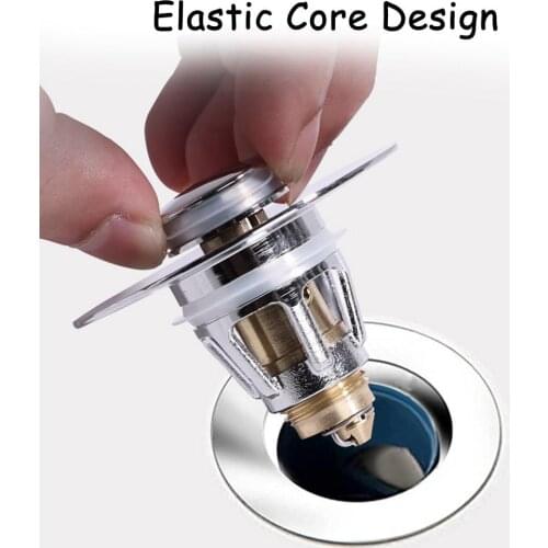 1pc Universal Bounce Core Basin Drain Filter Shower Sink Strainer Plug Hair Catcher Bath Stopper Kitchen Accessories