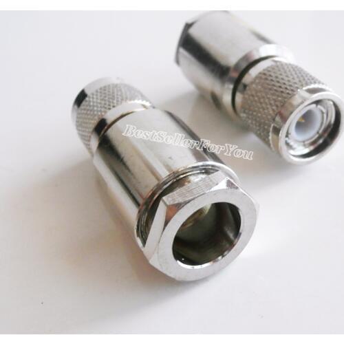 10Pcs TNC male clamp type for RG8 RG213 LMR400 RG214 7D-FB cable straight Connector