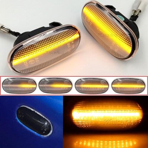 2Pcs Dynamic LED Turn Signal Light For Mitsubishi Pajero Mirage Legnum Galant 1998-2005 Side Marker Sequential Blinker indicator