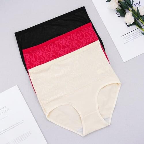 3pcs Lot High Waist Women Underwear Cotton Panties Lady Briefs Menstrual Pants Seamless Panties Solid Color Bragas Menstruales