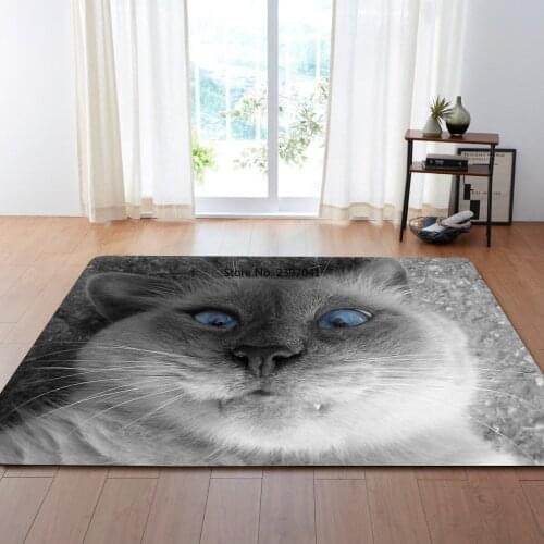 3D Cartoon Cat Animal Carpets for Living Room Bedroom Area Rugs kitchen Non-slip Mats Soft Flannel Carpet Kids Room Floor Rug