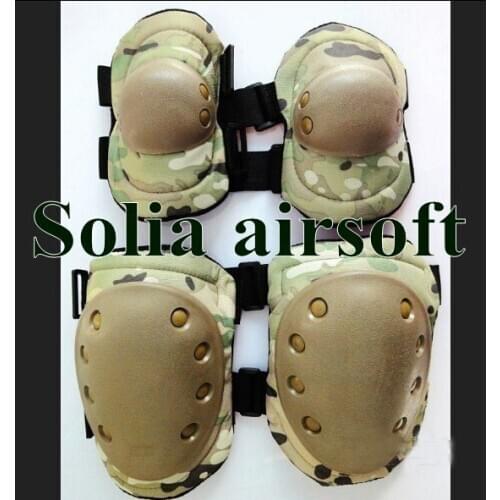 4pcs/pack Gear sport outdoor Knee Pads and Elbow Pads Protection Set CP Camo