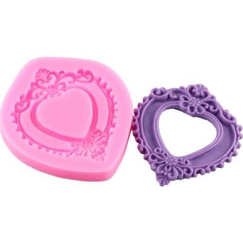 40PCS Silicone Cake Mold Retro Photo Frame Shape Kitchen Baking Mould For Cookie Chocolate Fondant Cake Decorating Tools