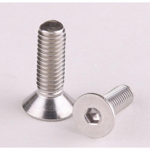 5PCS 304 Stainless Steel Countersunk Head Flat Hexagonal Screw Bolts Within The First M6 * 40 DIN7991