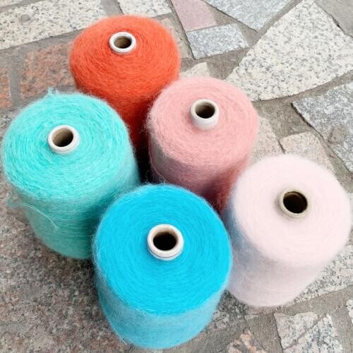 500g/group High quality Wool Mohair Yarn 1000 meters diy scarf shawl Yarn for knitting Soft Baby Sweater hand-knitted wiring