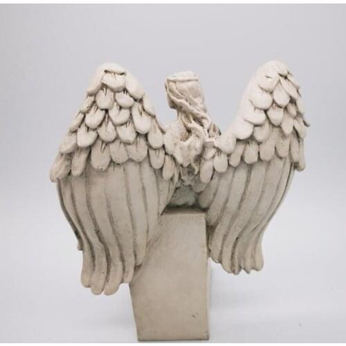 Angel Sculpture Garden Ornament Figurine Statue Photo Props TV Stand Patio