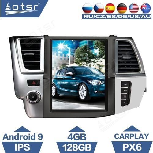 4+128G Tesla Android Multimedia PX6 Radio For Toyota Highlander 2014 - 2019 Car Player GPS Navigation DSP CarPlay Autostereo