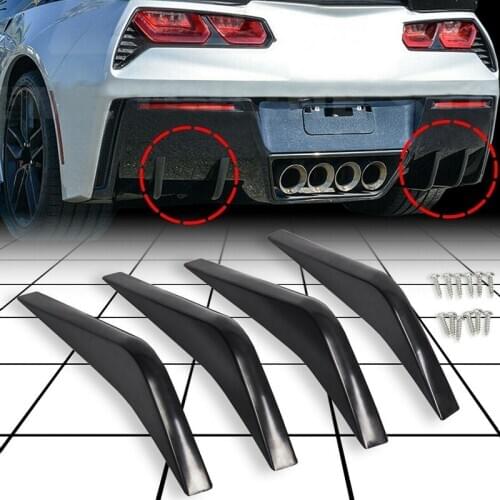 Car Rear Bumper Air Diffuser Fin Spoiler for Chevrolet Corvette C7 2014-2019