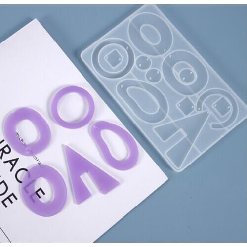 DIY earring resin mold pendant pendant crystal epoxy mold jewelry mirror silicone mold For jewelry making