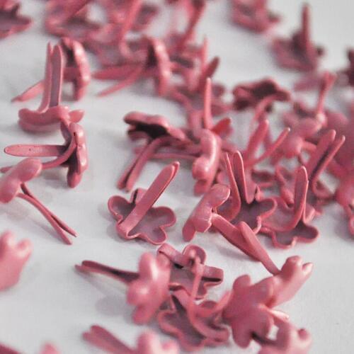 Happymems Pink Folwer Metal Brads 500PCS/lot DIY Embellishments Scrapbooking Crafts Love Home Decor Fastener