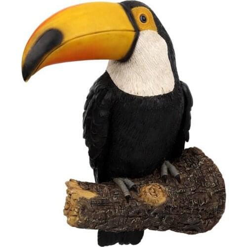 Simulation Animal Tree Hanging Yellow Bird Resin Art Crafts Sculpture Animal Ornaments Home Courtyard Garden Decoration