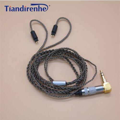 New 2 Pin Replacement Cable for Weston TFZ 1964 w4r um3x es3 es5 Earphone 0.78mm plated silver for iPhone xiaomi Android IOS