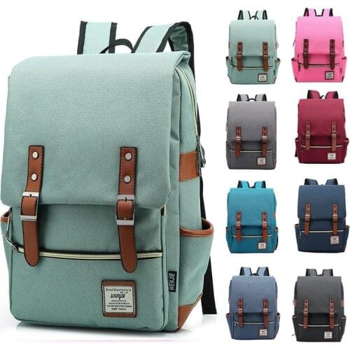 Fashion Vintage Laptop Backpack Women Canvas Bags Men canvas Travel Leisure Backpacks Retro Casual Bag School Bags For Teenager