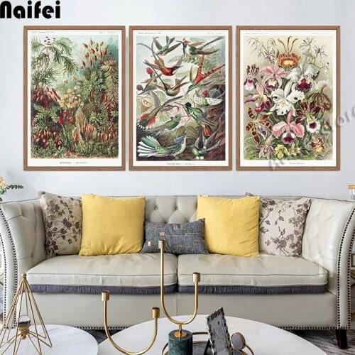 DIY round square diamond embroidery set of three Flora and Fauna"cross stitch kits 5d diamond painting sale 3 pcs set home decor