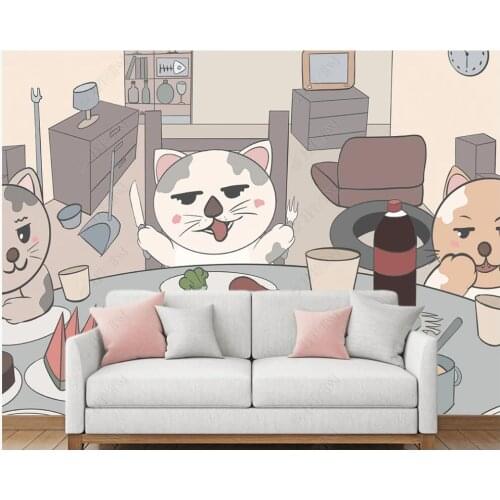 Custom photo mural 3d wallpaper Cute cat kitten small animal childrens room home decor wallpaper for walls 3 d in rolls