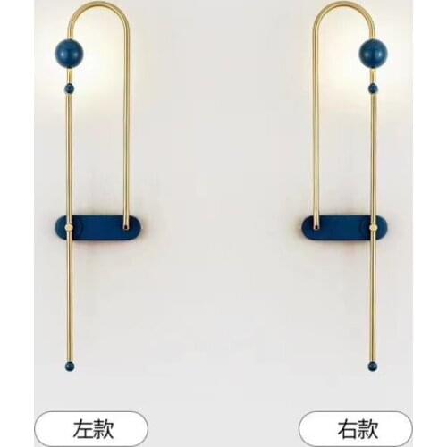 Nordic Creativity Simplicity Hotel bedroom corridor Living room background wall Magnetic light luxury Spin wall lamp