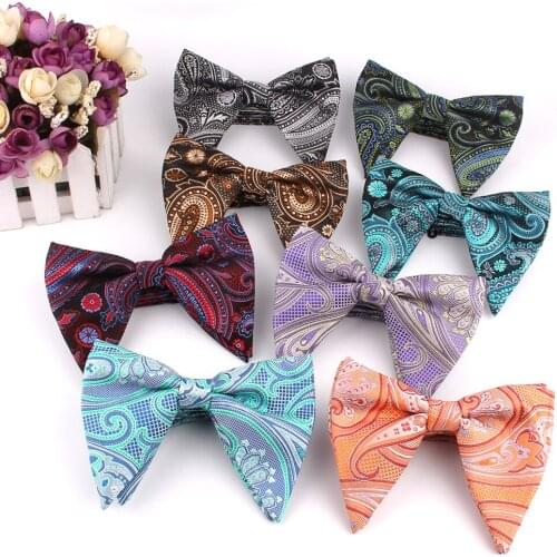 New Oversize Bowtie Fashion Casual Bow tie For Women Uniform Collar Butterf Bowknot Adult Bow Ties Cravats Girls Paisley Bowties