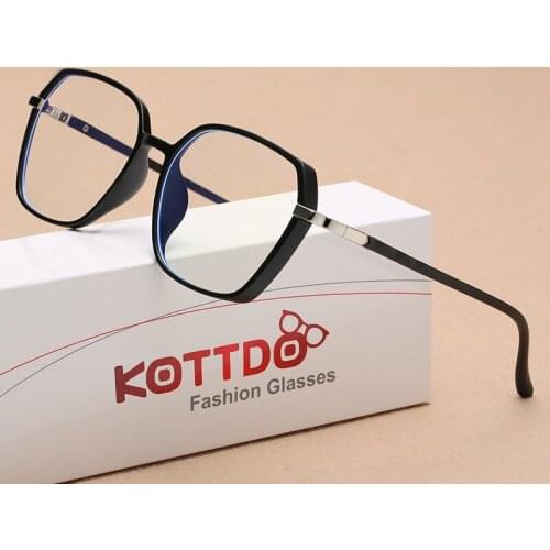 New Anti-Blue Light Women Prescription Eyeglasses Fashion Square Tr90 Glasses Frame Men Computer Optical Myopia Eyewear 2020