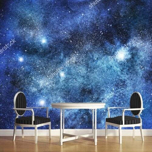 Cosmic wallpaper,stars, nebula and galaxy,3D modern landscape for the living room dining room ceiling background wall wallpaper