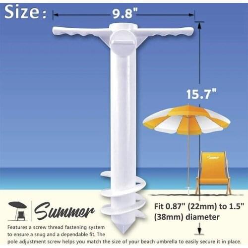 FunCozy Beach Umbrella Support Hanging-Hook Sand-Grabber-Holder Parasol Beach-Umbrella Outdoor-Elements Portable Camping
