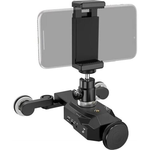 Portable Wireless Motorized Camera Video Dolly Camera Slider Car Mini Slider with Remote Control Phone Holder Ball Head