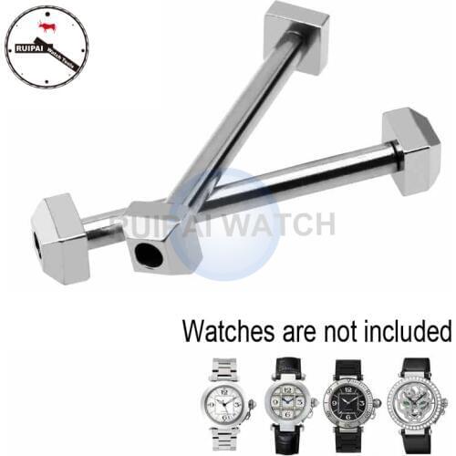 2pcs/lot Watch Strap Link Screw Rod Parts Watchband Link Bar Accessories Replacement Parts for Cartier PASHA series watches