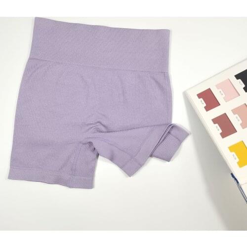 Yoga Shorts Women Summer High-Waist Threaded Sports Quick-Drying Tight-Fitting Hip-Lifting Elastic Solid Fitness Pants Leggings