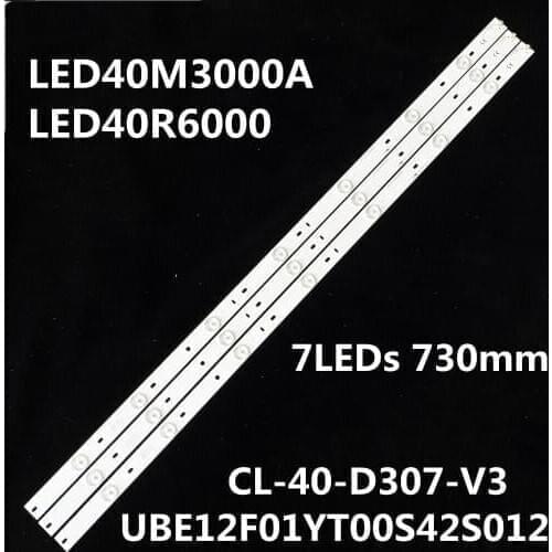 15pcs 7LEDs 730mm LED strip for CL-40-D307-V3 UBE12F01YT00S42S01231 LED40M3000A LED40R6000
