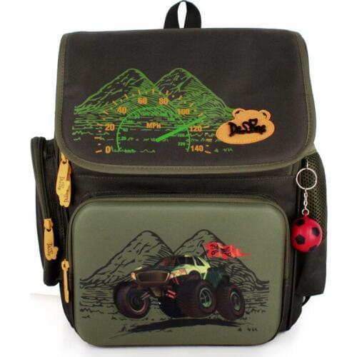 Russia Style Waterproof Orthopedic Backpack School Bags for Boys Cartoon Cars Schoolbag Ultralight Kids Satchel Grade 1-6