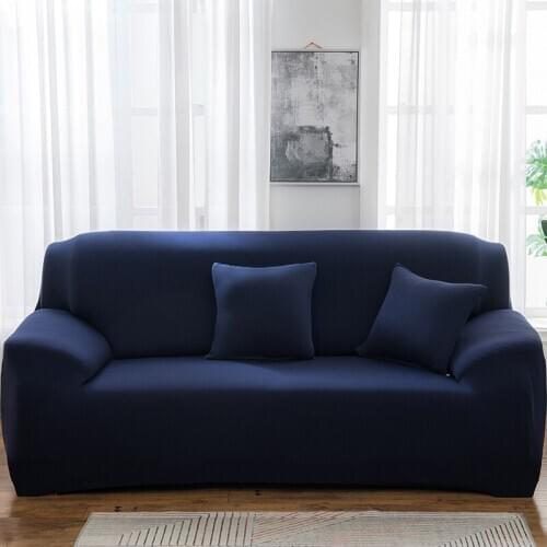 High Elastic Super Soft Slipcover Solid Color Stretch Living Room Sofa Cover for Sectional L-shaped Sofa 1/2/3/4 Seat