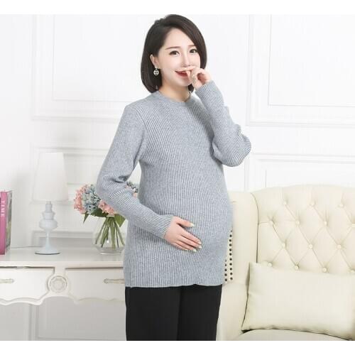 Winter Womens Sweater Black Clothes For Pregnant Female Lactation 4XL 5XL 6XL