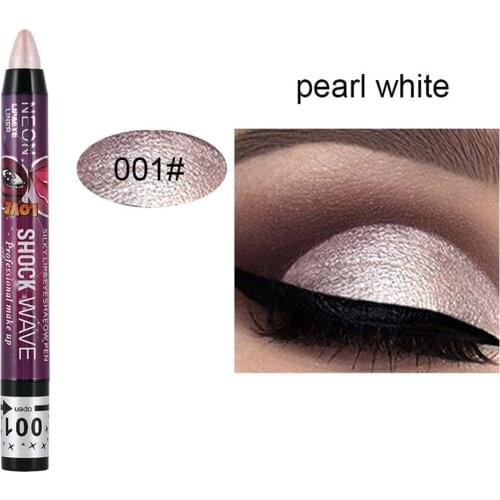 1Pcs 12 Colors Professional High Quality Glitter Highlighter Eyeshadow Eyes Makeup Pencil Eyeliner Lasting Sticks N6D8