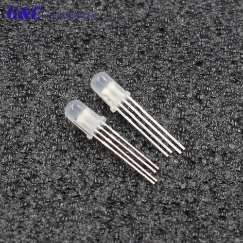 10/20/50PCS F5/F8 LED PL9823 Diodes Light 5mm 8mm Round RGB 4Pin Common milk white Red Green Blue Kit
