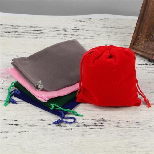 10 PCs Velvet Cloth Drawstring Bags Multicolor Storage Package Earrings Jewelry Gift Candy Pouch Coin Purse Backpack 12*9.2cm