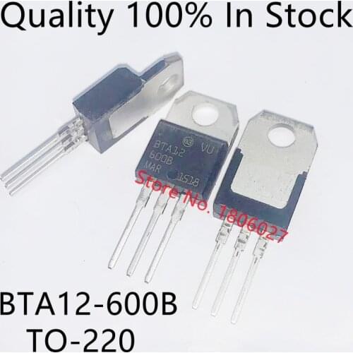 10pcs/lot Triacs BTA12-600B 12A 600V TO-220
