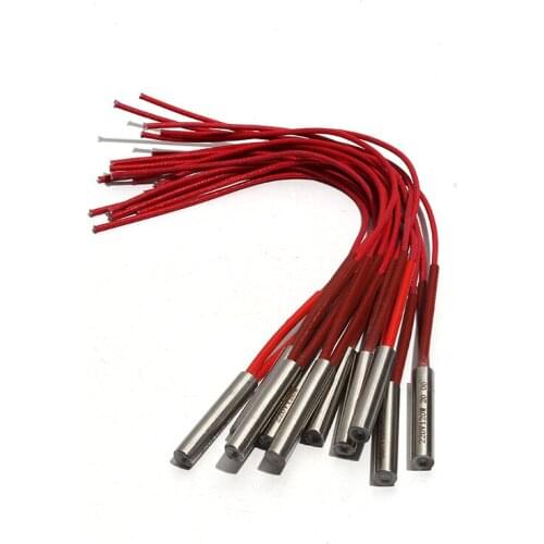 10pcs Mould Dry-Burning Heat Pipe 50/52/55/58/60mm Tube 9mm Cartridge Heating Electric Element 120W/130W/150W DC110V/220V/380V