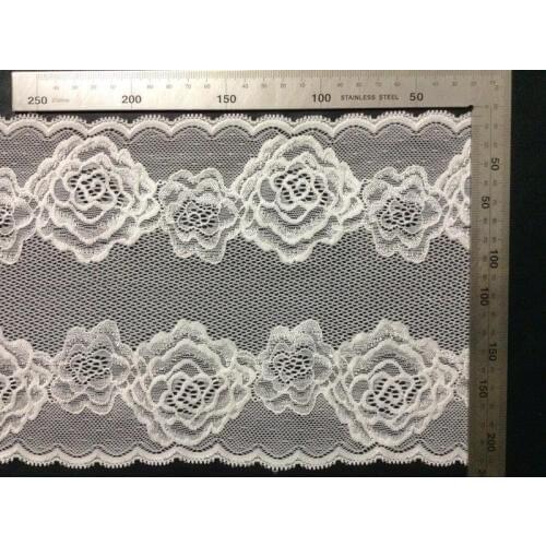 19cm hot selling symmetrical jacquard flora motif edge stretch lace trim,HL0826J