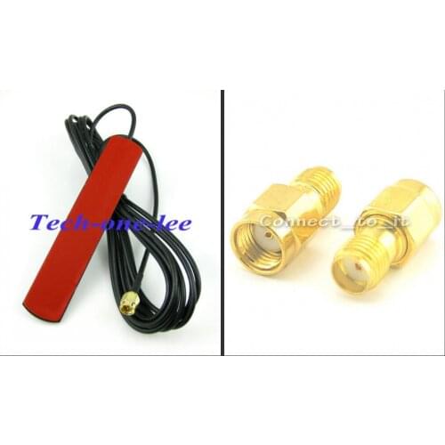 2dbi - 3dbi GSM antenna 824-960Mhz 1710-1990Mhz SMA male gsm Aerial 1.5M + RP SMA Male to SMA Female RF Connector Adapter