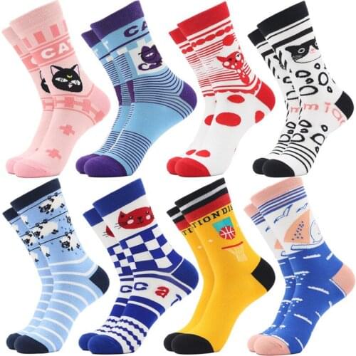 2021 NEW Fashion Harajuku Japanese Cute Korean Women Socks Casual Comfortable Flower Bear Print Socks