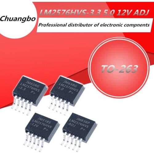 5pcs LM2576 TO-263 LM2576HVS-3.3V LM2576HVS-5V LM2576HVS-12V LM2576HVS-ADJ TO-263-5 MD switching regulator chip New In Stock
